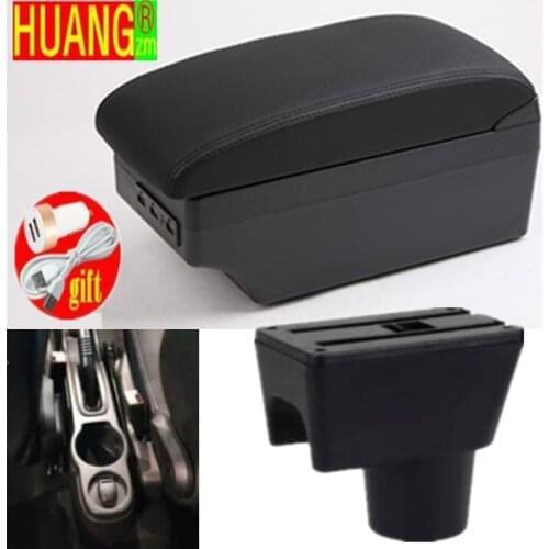 For Dacia Duster Armrest Retrofit parts Interior Storage box 3USB LED Simple installation Car Armrest box