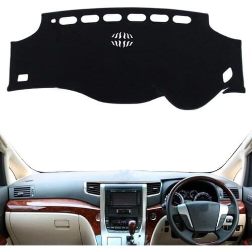 Car Dashboard Cover Mat Pad Dashmat Sun Visor Dash Board Carpet Accessories For Toyota Alphard Vellfire 2008 2009 2010 2011-2014