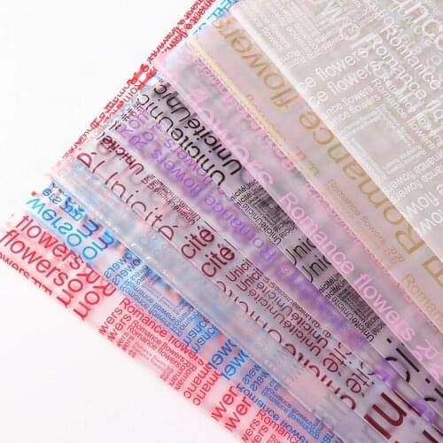 Flower Wrapping Film Bouquet Florist Wrapping Paper Material Paper Plastic Paper 60*60cm 20sheets