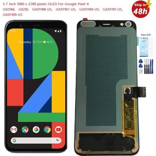 5.7 Inch Lcd for Google Pixel 4 Lcd G020M Display Touch Screen Digitizer Assembly Replacement LCD for Google Pixel4 Display Lcd