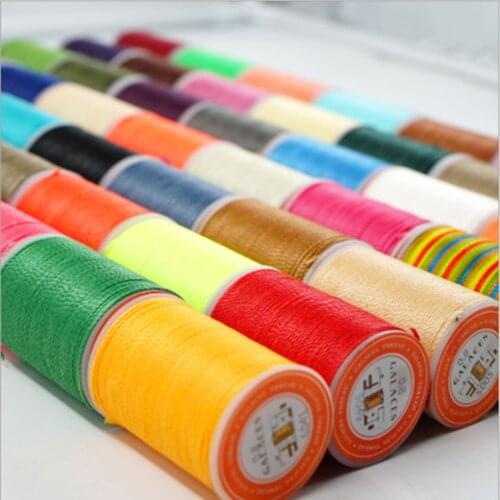 0.8mm Handmade DIY Hand-sewn Round Wax Thread Polyester Bracelet Necklace Braided Thread Leather Leather Wax Thread