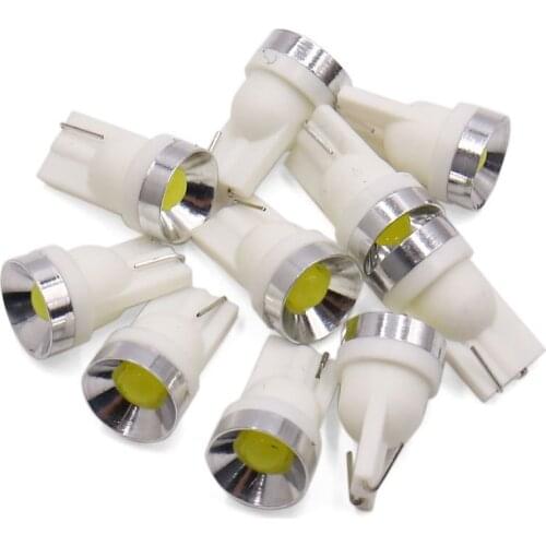 10Pcs T10 Wedge White LED Bright Car Lights Bulb W5W 192 168 DC 12V Interior Vehicle Dashboard Instrument Panel Dome Door Lamp
