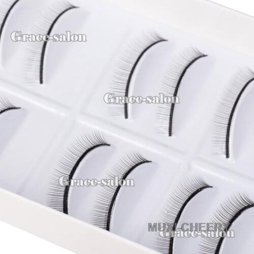 ICYCHEER 5/10 Pairs Individual False Eyelashes Natural Training Lashes For Eyelash Extension Practicing Teaching