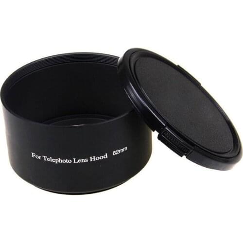 62mm 62 mm Tele Metal Lens Hood+Lens cap For Pentax K-1 K-3 K-S2 K-S1 K-50 K-70 K-3II K-500 K-5 IIs with DA 18-135mm Lens