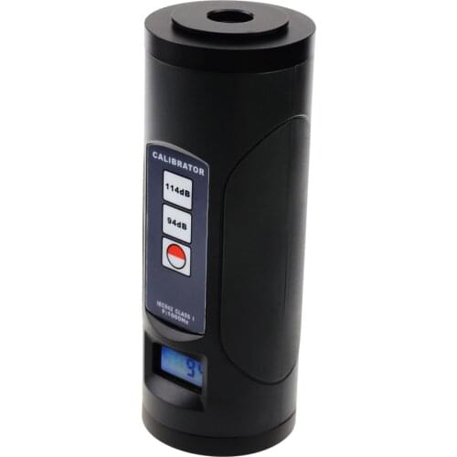 Digital Sound Level Meter Calibrator 94dB & 114dB for 1/2" and 1" inch Microphone, Portable with Backlight, Calibration Tool