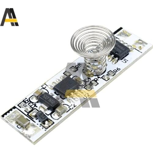 DC 12V 24V Capacitive Touch Sensor Switch LED Dimmer Control Lamps Board Module 3A 30W Coil Spring for Smart Home Light Strip