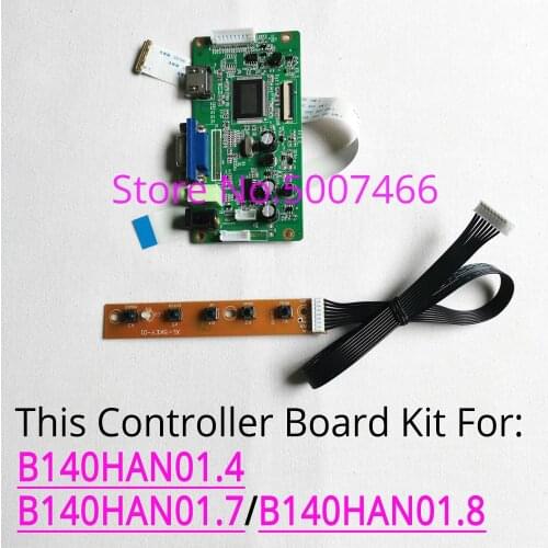 For B140HAN01.4 B140HAN01.7 B140HAN01.8 30Pin-eDP 1920*1080 VGA WLED 14" notebook LCD screen controller drive card DIY kit
