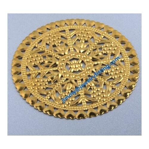 500pcs brass 57 mm filigree flower components jewelry findings accessories