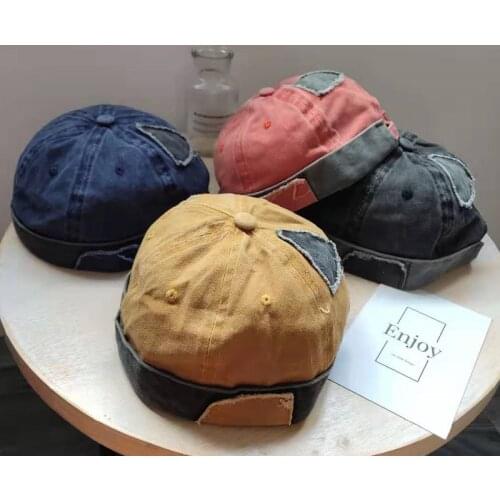 2020 New Fashion Women Men Berets Male Spring Summer Retro Patch Hole Cap Cowboy Hat Yellow Blue Black Red Hip Hop Hat