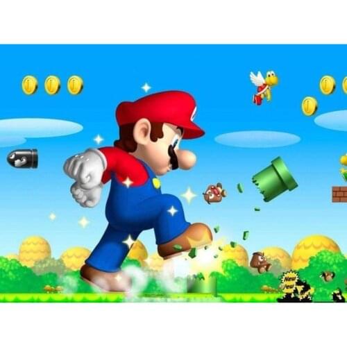 Carton Mario DIY Cross Stitch Embroidery Kits Needlework Set Cotton Thread Printed Canvas Home Decoration New Design Wholesale