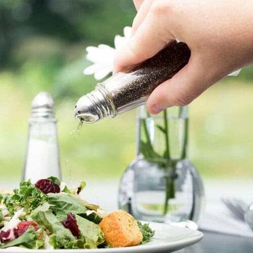 Set of 2 Sprinkler Pepper Bottle Mini Glass Seasoning Bottle Salt and Pepper Shaker Table Porous Seasoning Bottle