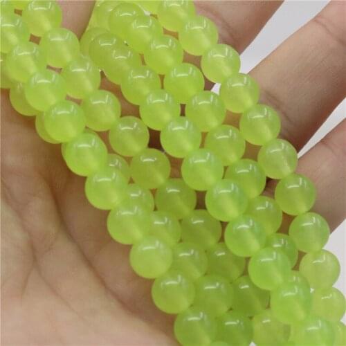 New Hot Natural Green Jades 4/6/8/10/12mm Round Loose Beads Diy Necklace Bracelet Lady Gift Jewelry Making 15inch Y528