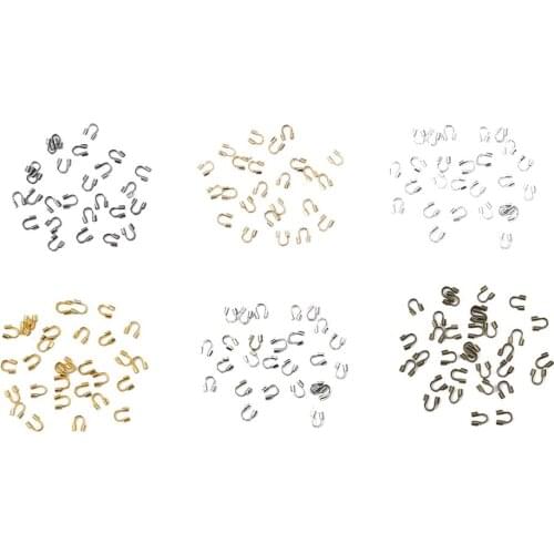 New Arrival 4x4mm Protectors Guard Protectors Loops Jewelry Findings Iron U shape