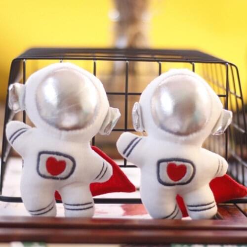 Plush Keychain Decorative Cartoon Skin-friendly Cute Space Supermen Astronaut Plush Pendant for Decoration Kawaii room decor