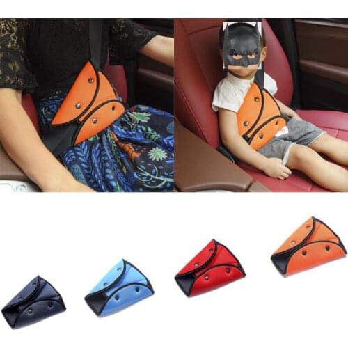 Car Seat Belt Shoulder Pads Childrens breathable cotton Seat Belt Triangular Holder Regulator Seat Belt Protecting Cover Clip