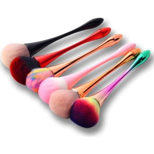 1PC Professional Nail Clean Brush Gel Art Dust Cleaner Powder Remover Brush Foundation Blush Brush 5 Styles Makeup Brush Women