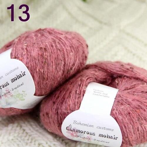 Sale 2SkeinX50gr Luxury Fluffy Soft NEW MOHAIR Shawls Hand Knit Crochet Yarn Pink 825-13-2