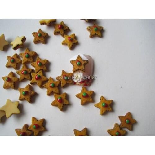 RC84 30pcs Cute Star Shape Nail Resin Decoration Outlooking