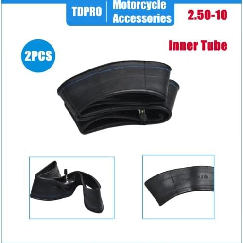 TDPRO 2pcs Motorcycle Tyre Inner Tube 2.50-10 Inch Tire For Supermoto Yamaha PW50 TTR50 Honda CRF50 XR50