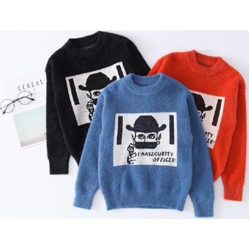 Siddons winter boys sweaters fashion tops with warm and soft knitted material high quality sweaters from the direct factory