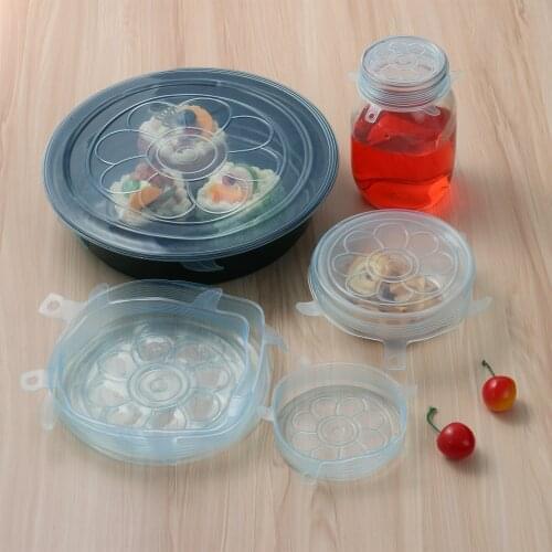 Silicone Cookware Bowl Stretch Covers Lid Food Storage Keeping Fresh Seal Cans Bowl Cover Stretch Lids Safe Microwave Cap Lid