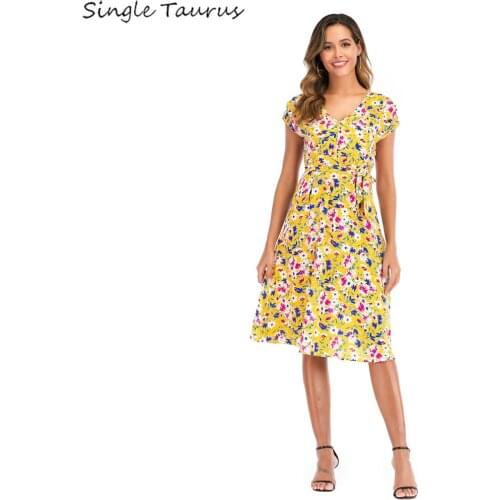 Single Taurus Short Sleeve Dresses