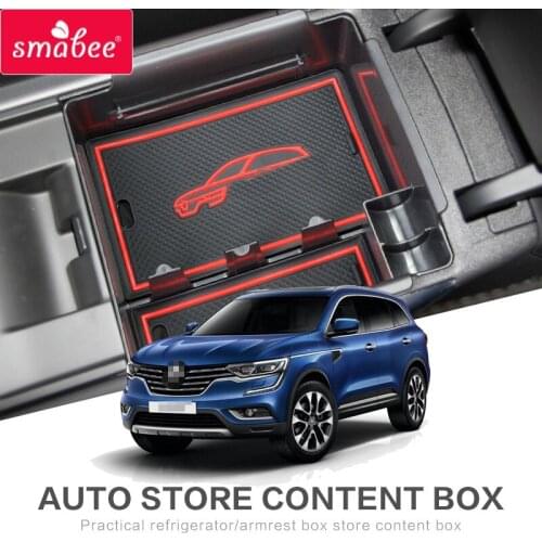 Smabee Car Center Console Tray Armrest Storage Box for Renault Koleos 2017 2018 2019 Interior Accessories Stowing Tidying box