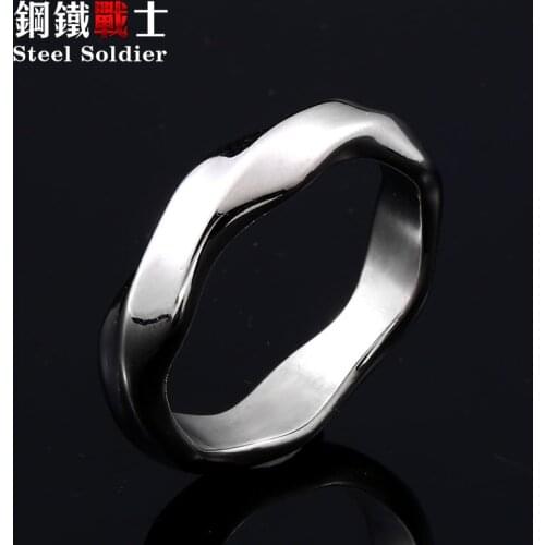 Steel soldier 316L stainless steel Twisted irregular shape suitable for men/womens fashion simple good quality party jewelry