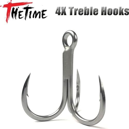 Salt Water 4X Strong Treble Hooks HG Hand Grind Sharp New Rust-Proof Big Game Sea Trolling Tuna Fishing Jigging Hooks