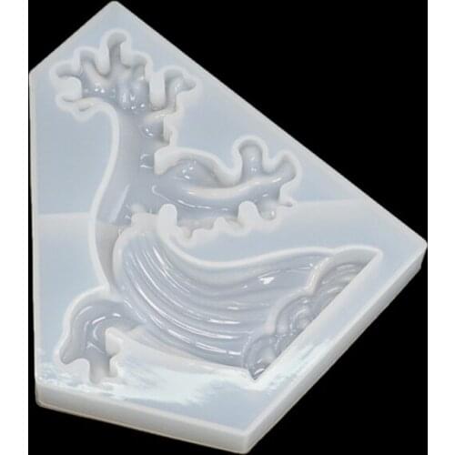 Plants Fern Leaf Spray Branch Mirror Silicone Mould DIY Crystal Epoxy Ancient Style Swing Table Bracket Modeling