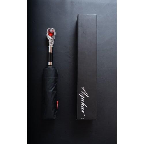 Umbrella Men Luxury Crystal Handle Umbrellas Black Coating Umbrella Business Men Women Rain Sun Parasol Mens Gift Usefull XX11