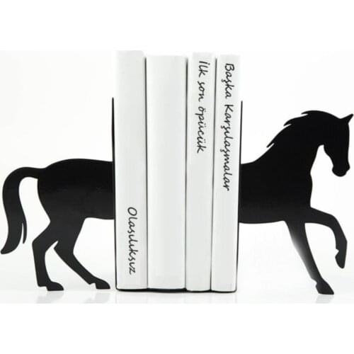 1 Pair Metal Fashion Bookends Bookends for Shelves Metal Bookend Supports for Shelves and Desk Gift