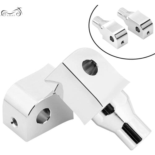 1Pair Motorcycle Parts Chrome Aluminum Foot Pegs Adapter For Honda Shadow VTX Valkyrie Aero Spirit Yamaha YZF-R6/R6S Suzuki