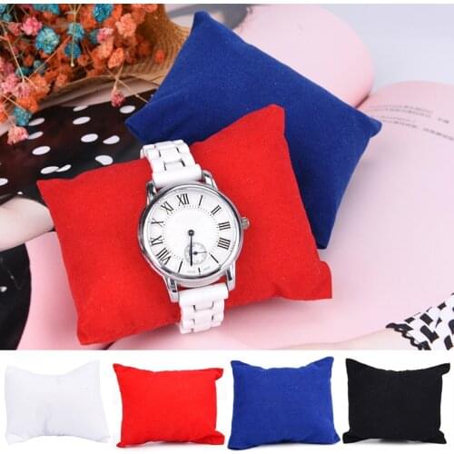 1pc Velvet Leather Bracelet Watch Pillow Jewelry Display Boxes Holder Organizers New