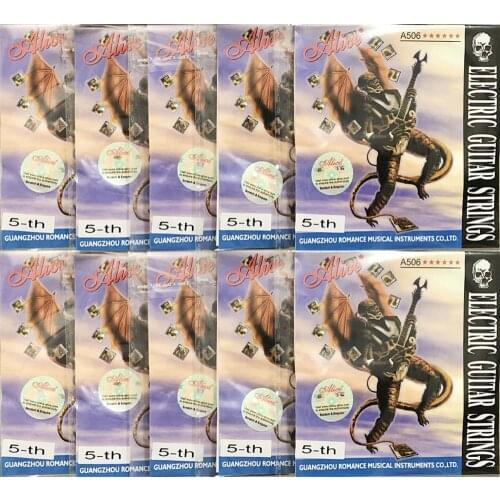10pcs Alice A506-5 Plated Steel Nickel A 5-th Single Electric Guitar Strings .036inch / 0.91mm