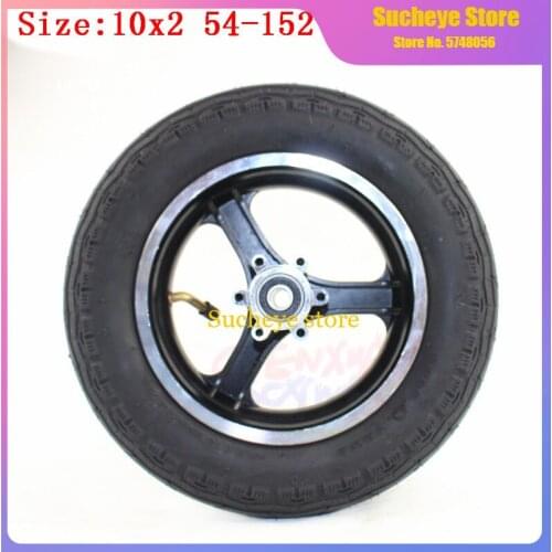 10x2 54-152 Tire Inner Tube with Disc Brake 10 Inch Tyre Hub Fit Electric Scooter E-bike Refit Motorcycle Wheel Parts