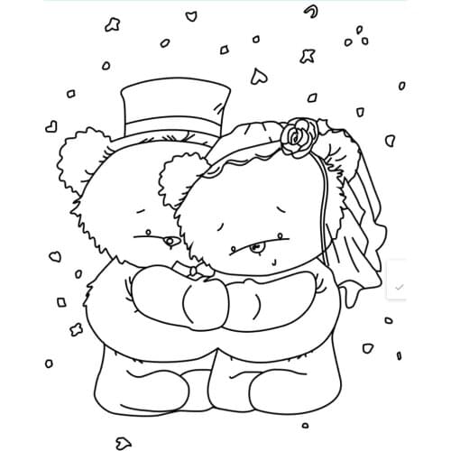 10x8 Two bears hug together New Transparent Clear Rubber Stamp Sheet Cling Scrapbooking Photo Album PaperCard DIY Craft