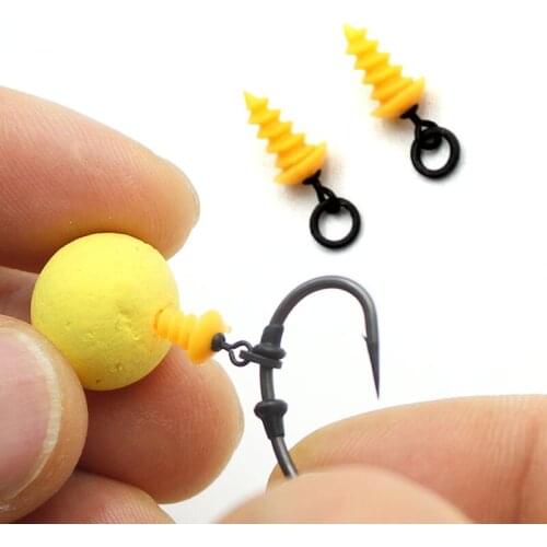 20PCS Carp Fishing Accessories 360 ° Rotating Bait Screw For Hair Rigs Pop Up Boilies Stopped Carp Bait Fishing Terminal Tackle