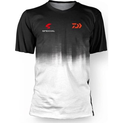 2020 DAIWA Fishing Tee Summer Outdoor Breathable Quick Dry Fishing Tshirt Men Sports Golf Cycling Running Fishing Clothes