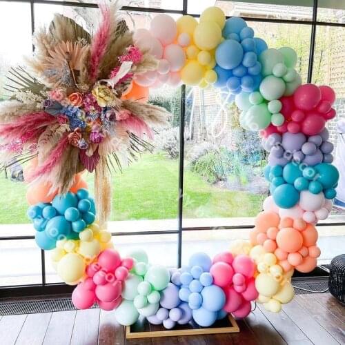 210Pcs Macaron DIY GLOBAL Multicolor Pastel Balloons Garland Arch Kit Wedding Macaron Rainbow Party Balloon Backdrop Decoration