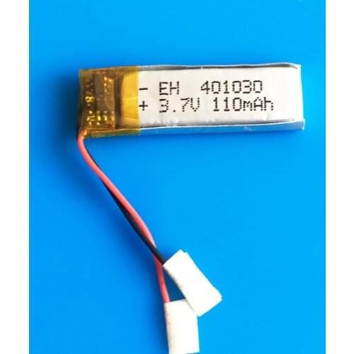 3.7V 110mah 401030 lithium li-polymer ion rechargeable battery for MP3 MP4 GPS bluetooth headset video pen camera 4x10x30mm
