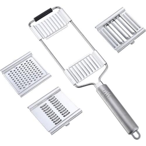 3-in-1 Multi-purpose Vegetable Shredder Stainless Steel Cheese Grater Vegetable Cutter for Carrot Cabbage Cucumber Kitchen Tool