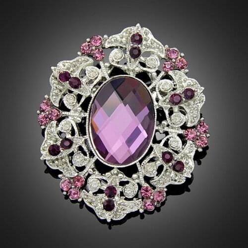 Conspicuous Classical Crystal Brooches for Women Brooch Pins Jewelry High Quality Or Women Clothing Accessories