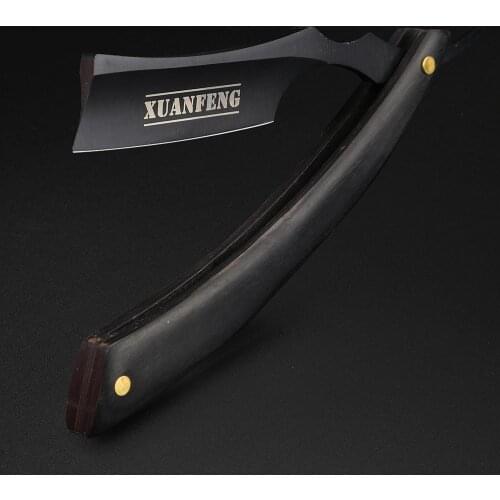 Black wooden handle razor razor shaver hairdressing razor hair cutter vintage razor folding razor