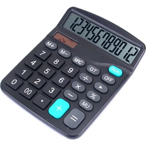 12 Digit Desk Calculator Large Accounting Buttons Financial big buttons color Tool Business size Black M-28