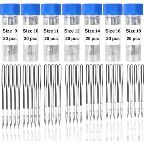 Nonvor 140pcs Felting Needles Kits Home Sewing Machine Wool Felt Needles with Bottle Universal Point for Sewing Accessories