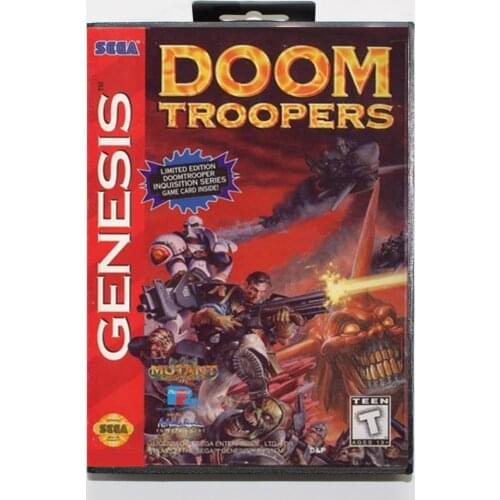 Doom Troopers Boxed Version 16bit MD Game Card For Sega MegaDrive Sega Genesis System