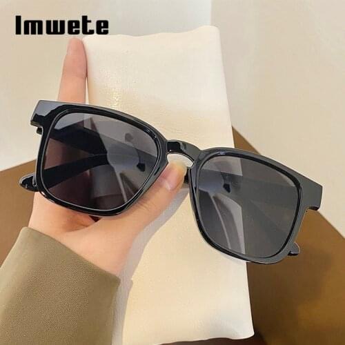 Imwete 2021 New Sunglasses for Men Women Square Vintage Sun Glasses Brand Design Outdoor Goggles Retro Eyeglasses