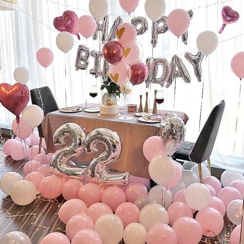 Ins style happy decoration party balloon wedding confession romantic surprise scene layout background wall supplies
