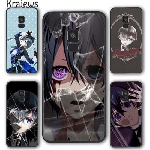 Krajews Anime Black Butler Ciel Phantomhive Phone Case Cover For Samsung Galaxy S6 S7 edge S8 S9 S10 E lite S20 plus ultra Note